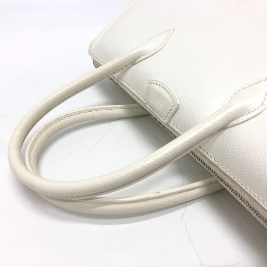 HERMES Handbag Epsom white Pararibbe Bay 27 Women Used Authentic