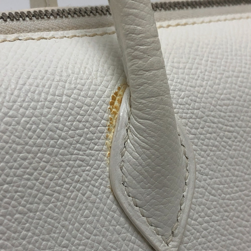 HERMES Handbag Epsom white Pararibbe Bay 27 Women Used Authentic