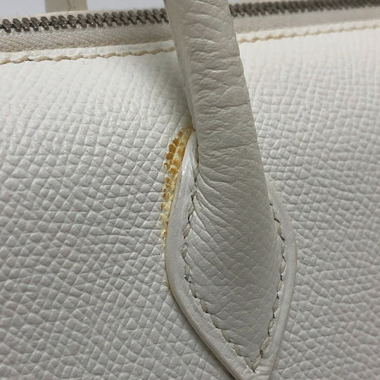 HERMES Handbag Epsom white Pararibbe Bay 27 Women Used Authentic