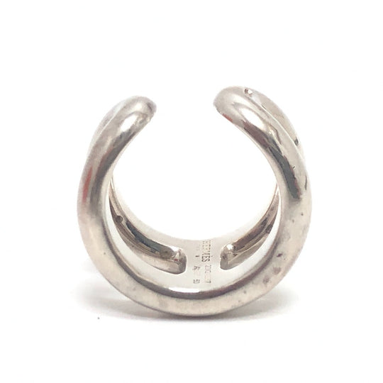 HERMES Ring SV925 Silver Osmos PM Women 50 Used Authentic
