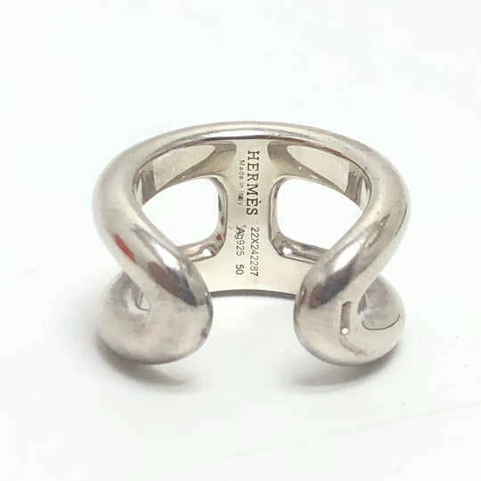 HERMES Ring SV925 Silver Osmos PM Women 50 Used Authentic