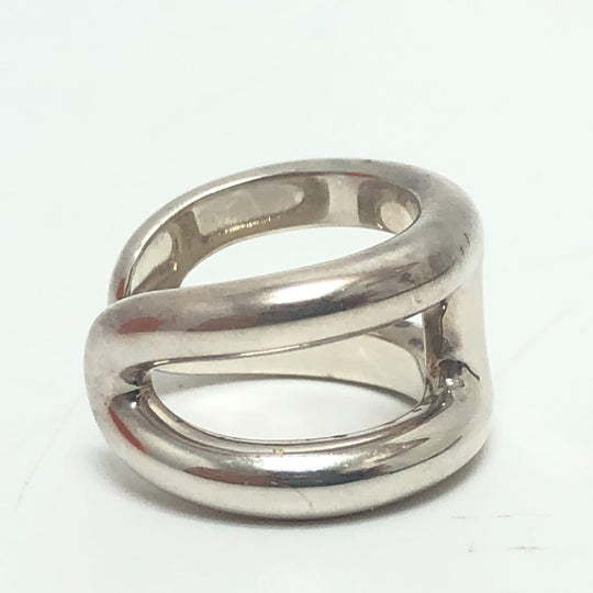 HERMES Ring SV925 Silver Osmos PM Women 50 Used Authentic