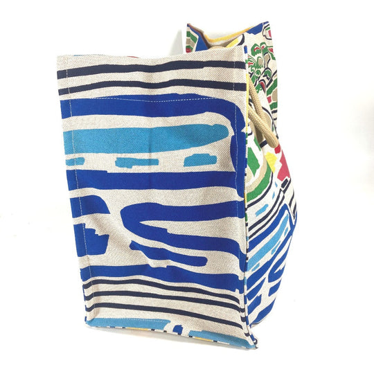 HERMES Shoulder Bag canvas multicolor beach bag bag Farniente Women Used Authentic