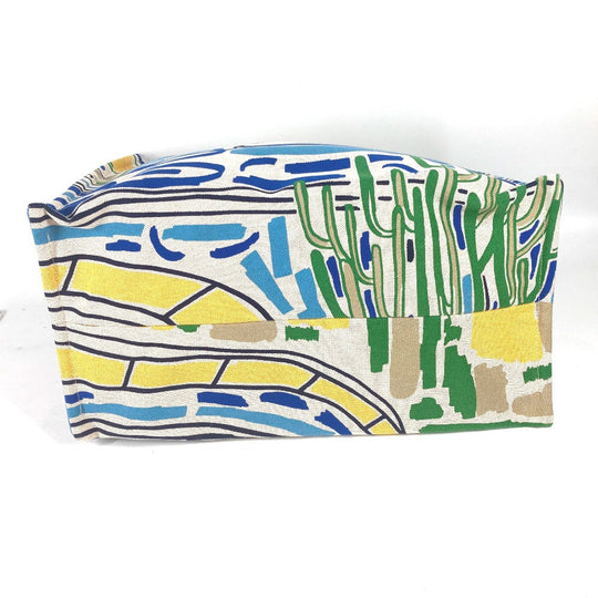 HERMES Shoulder Bag canvas multicolor beach bag bag Farniente Women Used Authentic