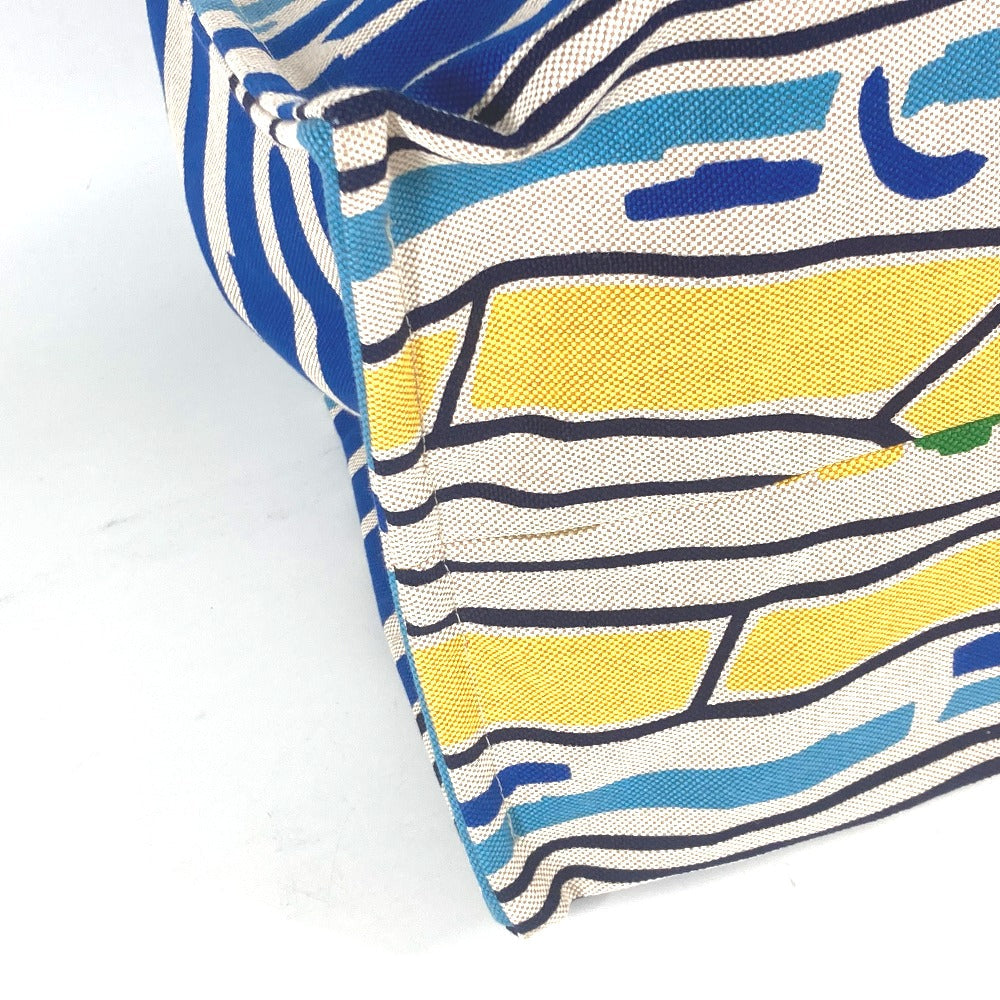 HERMES Shoulder Bag canvas multicolor beach bag bag Farniente Women Used Authentic