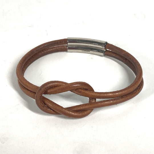 HERMES bracelet leather Brown Herculed unisex(Unisex) Used Authentic