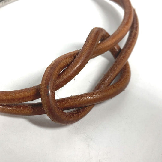 HERMES bracelet leather Brown Herculed unisex(Unisex) Used Authentic