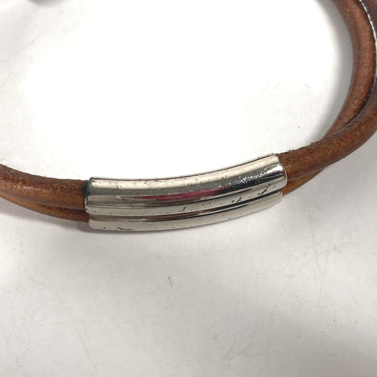 HERMES bracelet leather Brown Herculed unisex(Unisex) Used Authentic