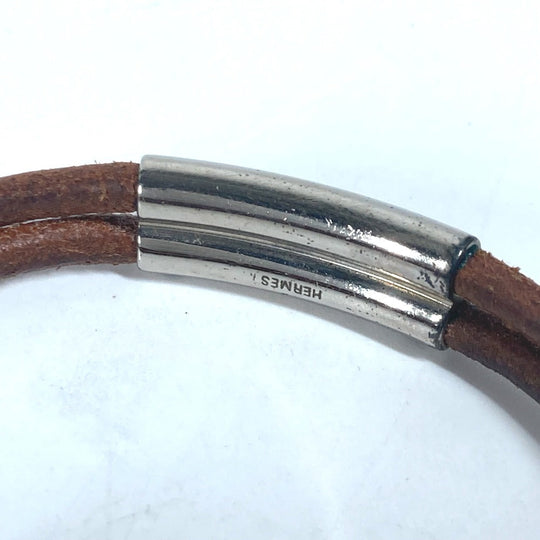 HERMES bracelet leather Brown Herculed unisex(Unisex) Used Authentic