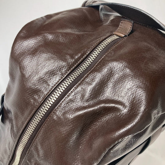 HERMES Boston Duffel bag Coated canvas Brown Bag Shoulder Bag Arion 60 mens Used Authentic