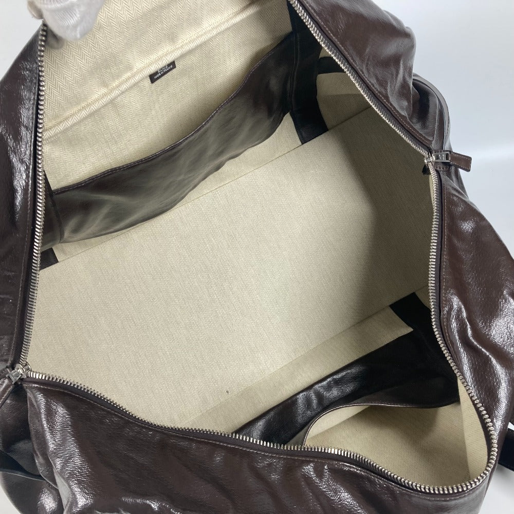 HERMES Boston Duffel bag Coated canvas Brown Bag Shoulder Bag Arion 60 mens Used Authentic