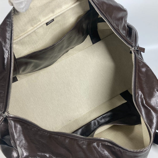 HERMES Boston Duffel bag Coated canvas Brown Bag Shoulder Bag Arion 60 mens Used Authentic