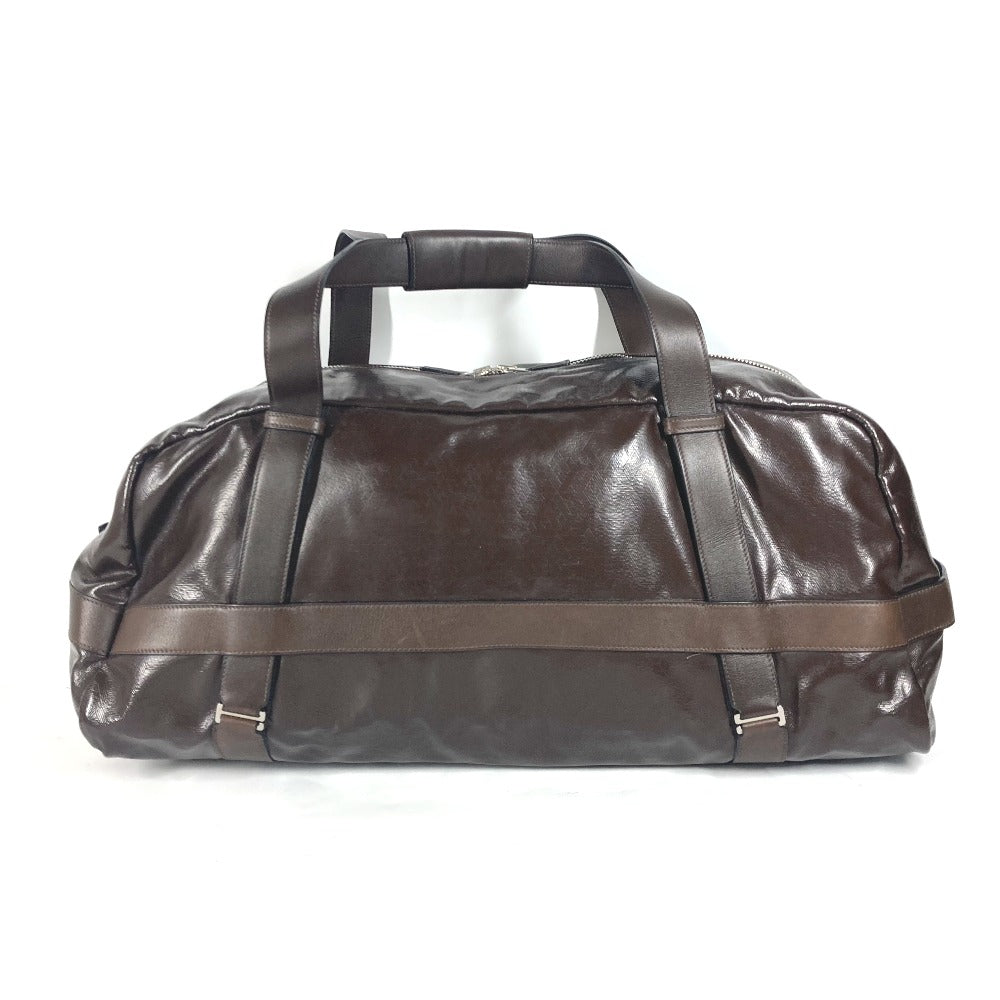HERMES Boston Duffel bag Coated canvas Brown Bag Shoulder Bag Arion 60 mens Used Authentic