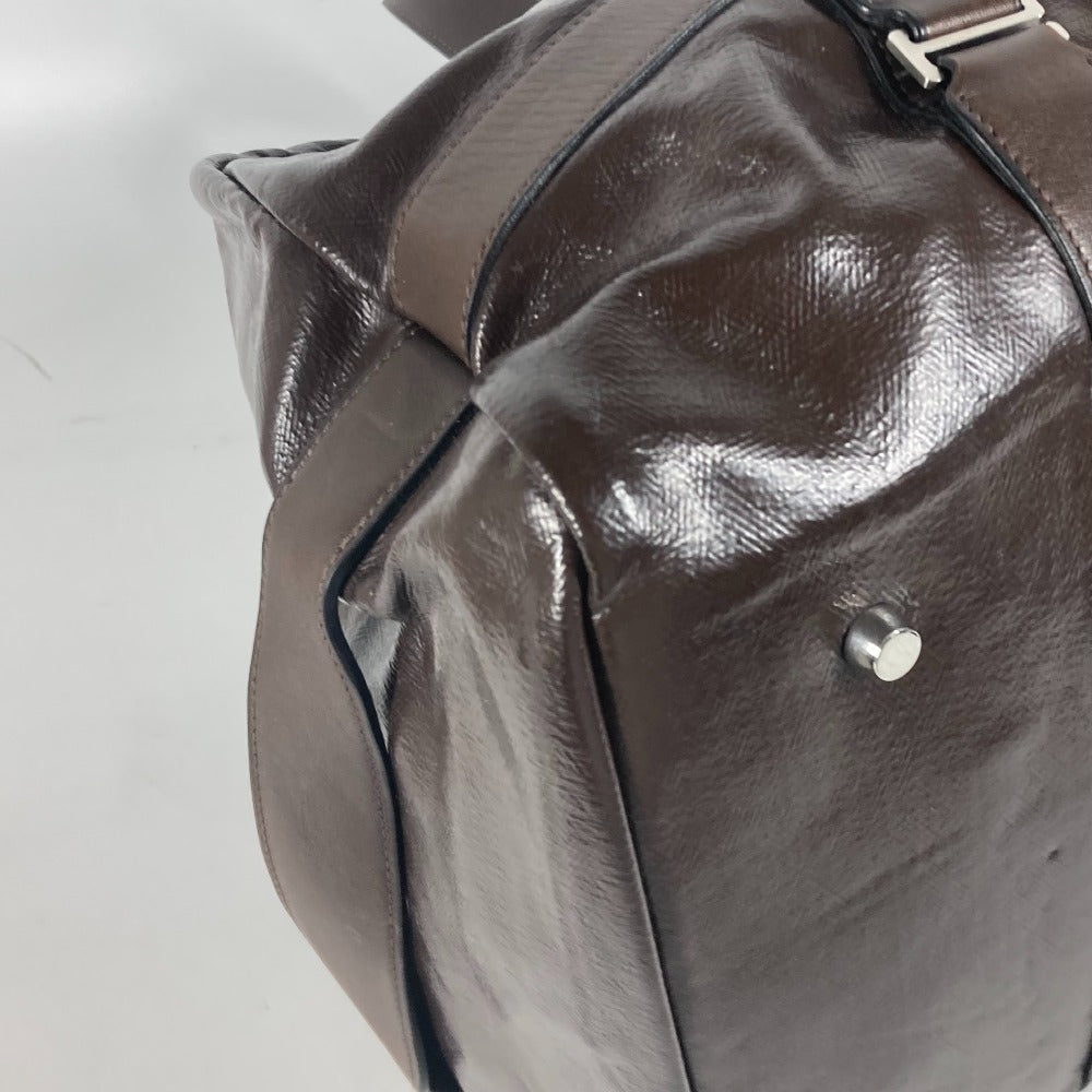 HERMES Boston Duffel bag Coated canvas Brown Bag Shoulder Bag Arion 60 mens Used Authentic