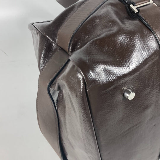 HERMES Boston Duffel bag Coated canvas Brown Bag Shoulder Bag Arion 60 mens Used Authentic