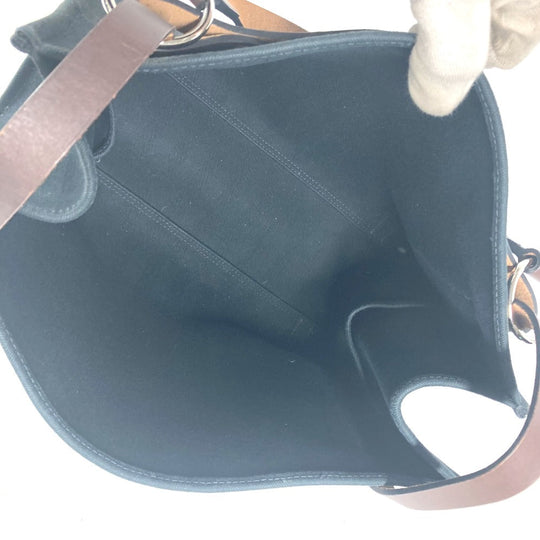 HERMES Tote Bag canvas black Cabaricol unisex(Unisex) Used Authentic