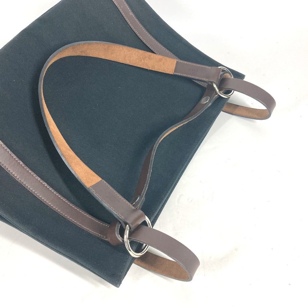 HERMES Tote Bag canvas black Cabaricol unisex(Unisex) Used Authentic