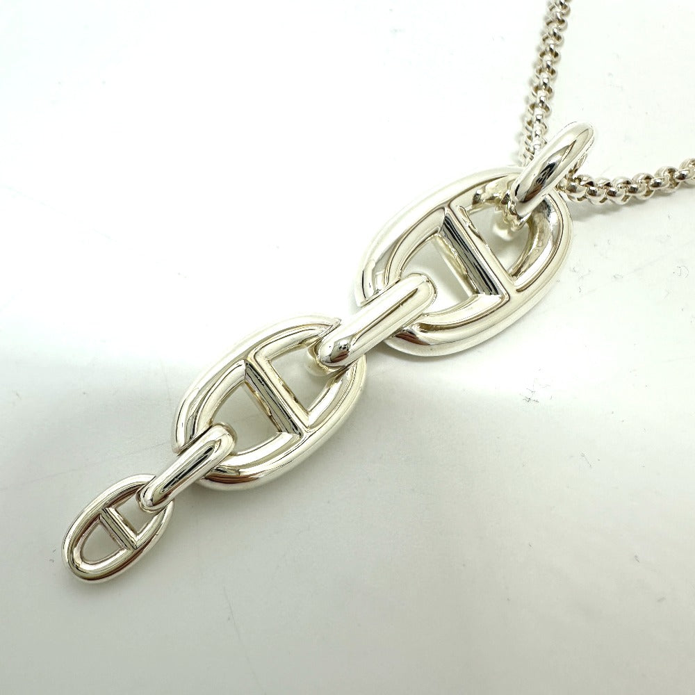 HERMES Necklace SV925 Silver Ungenerous Women Used Authentic