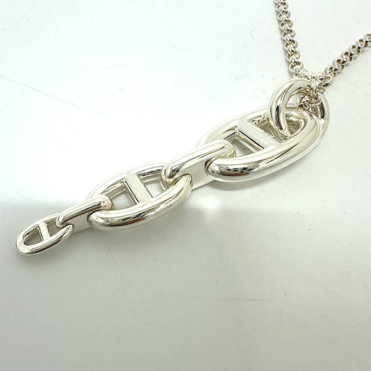 HERMES Necklace SV925 Silver Ungenerous Women Used Authentic