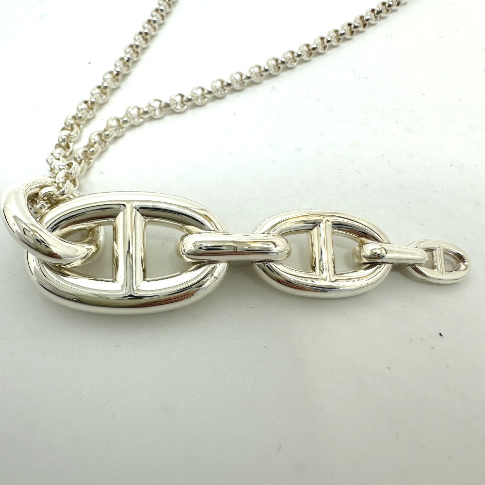 HERMES Necklace SV925 Silver Ungenerous Women Used Authentic