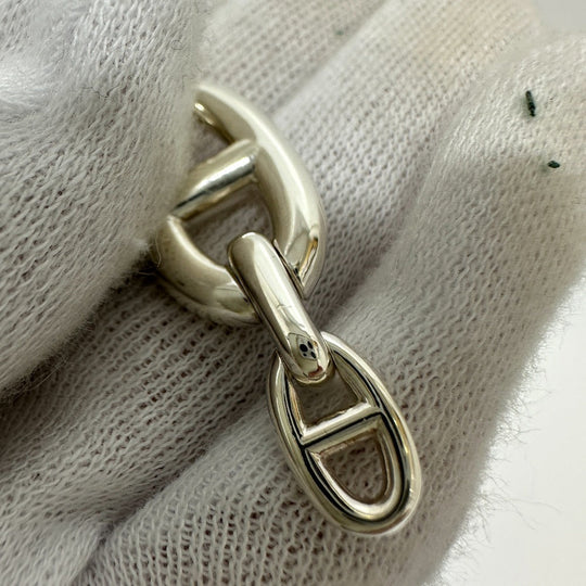 HERMES Necklace SV925 Silver Ungenerous Women Used Authentic