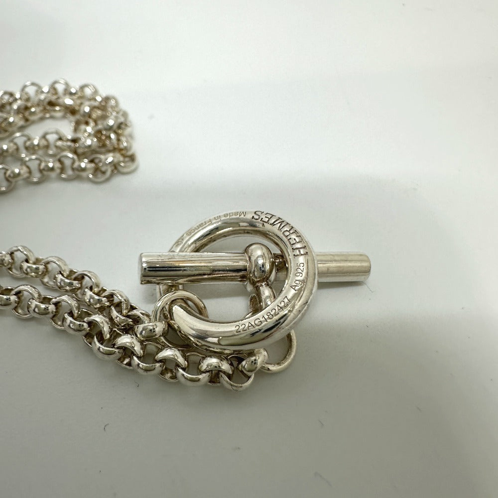 HERMES Necklace SV925 Silver Ungenerous Women Used Authentic