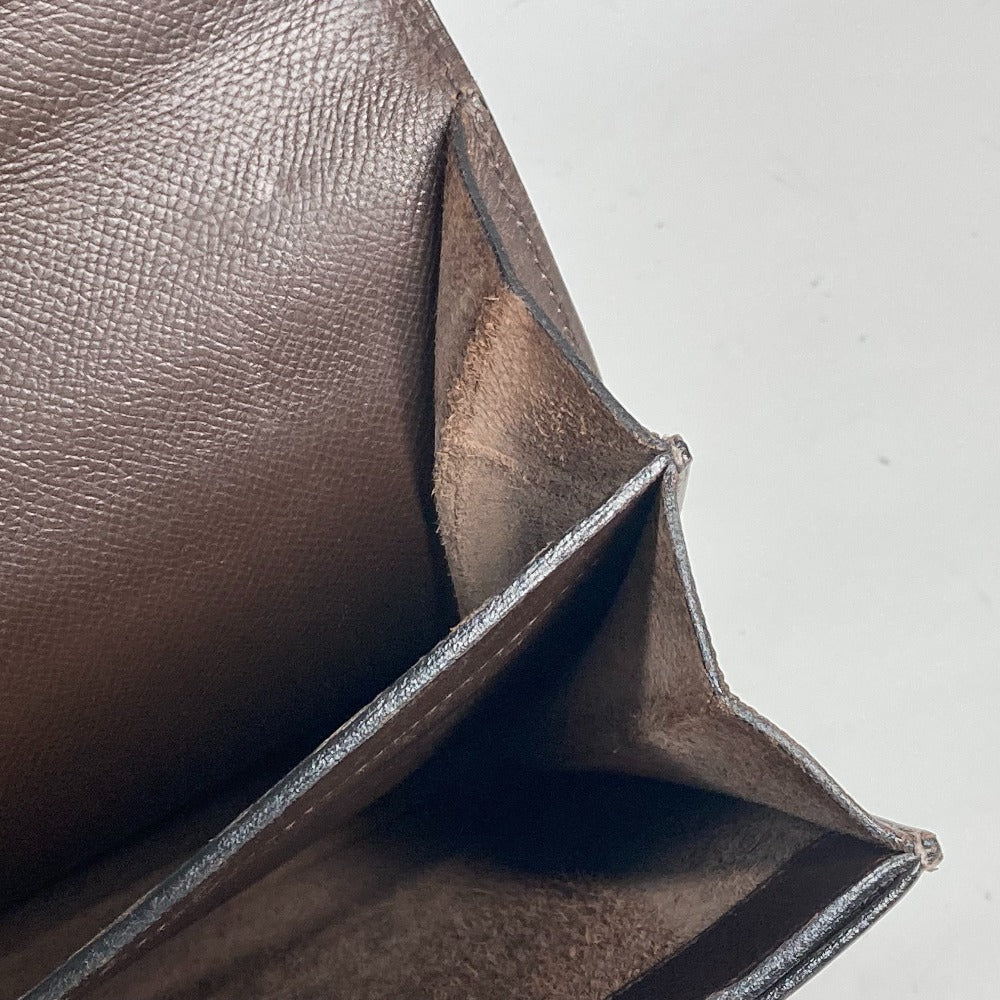 HERMES Business bag leather Brown Briefcase Terrill mens Used Authentic