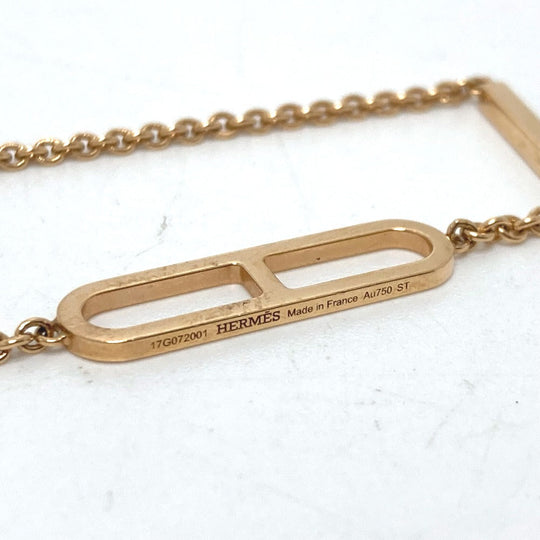 HERMES bracelet 18K Pink Gold gold K18PG Ever Chaine Women Used Authentic