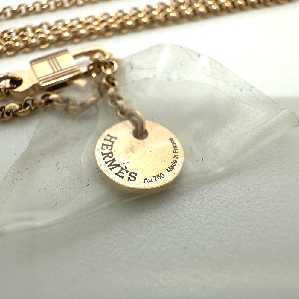 HERMES Necklace H223205B 0040 18K Pink Gold gold Hermes Crew de H PM Women Used Authentic