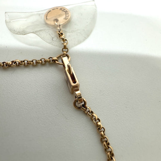 HERMES Necklace H223205B 0040 18K Pink Gold gold Hermes Crew de H PM Women Used Authentic