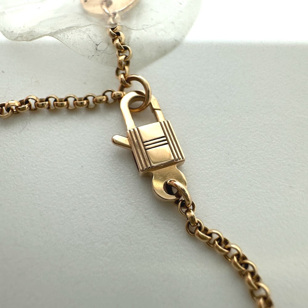 HERMES Necklace H223205B 0040 18K Pink Gold gold Hermes Crew de H PM Women Used Authentic