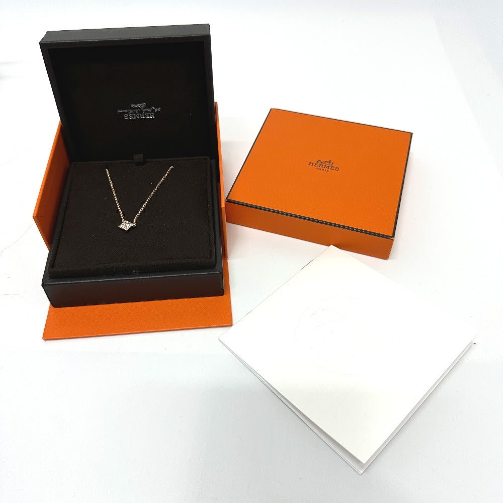 HERMES Necklace H223205B 0040 18K Pink Gold gold Hermes Crew de H PM Women Used Authentic