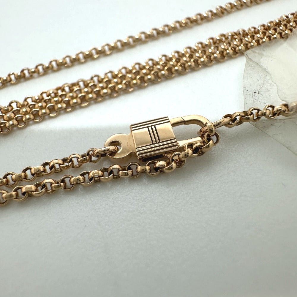 HERMES Necklace H223205B 0040 18K Pink Gold gold Hermes Crew de H PM Women Used Authentic