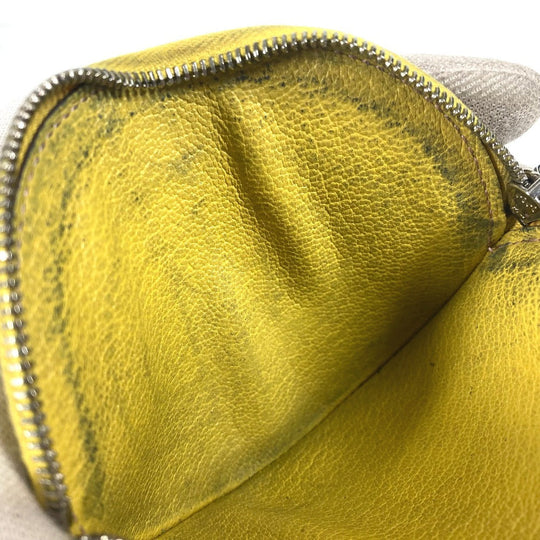 HERMES Coin case Shave yellow In the loop Women Used Authentic