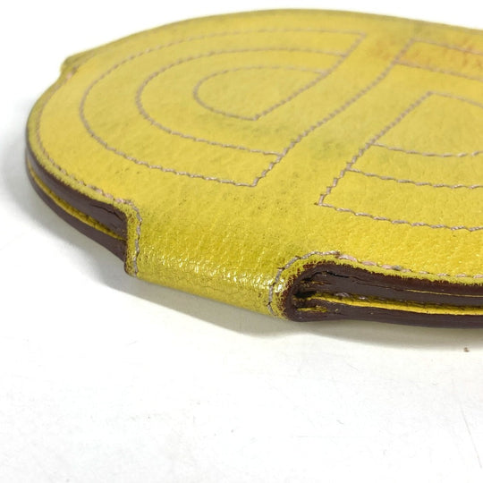 HERMES Coin case Shave yellow In the loop Women Used Authentic