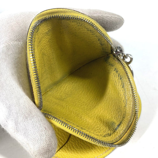 HERMES Coin case Shave yellow In the loop Women Used Authentic