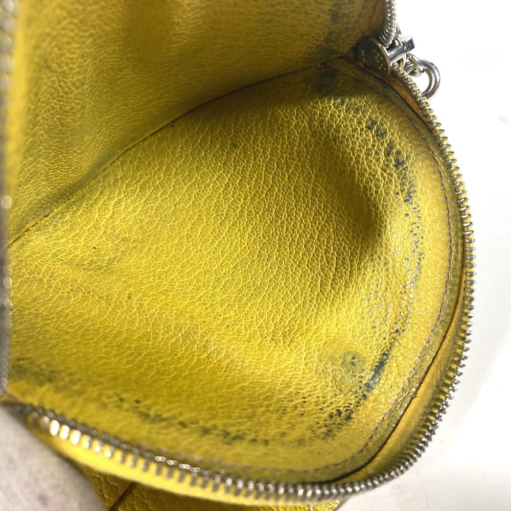 HERMES Coin case Shave yellow In the loop Women Used Authentic