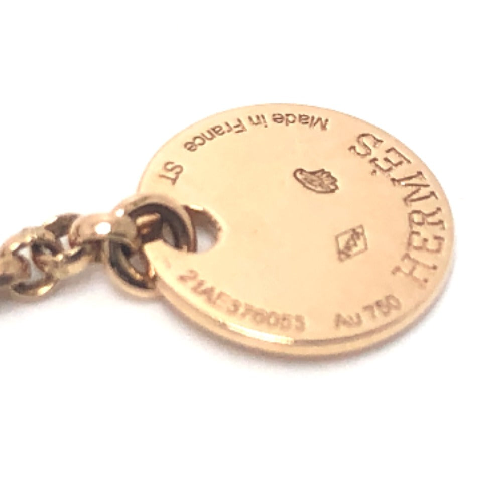 HERMES bracelet 18K Pink Gold gold K18PG Kelly Clochette Women Used Authentic