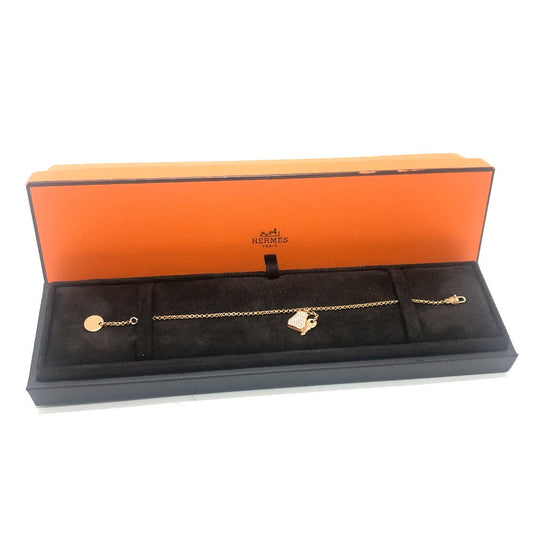 HERMES bracelet 18K Pink Gold gold K18PG Kelly Clochette Women Used Authentic