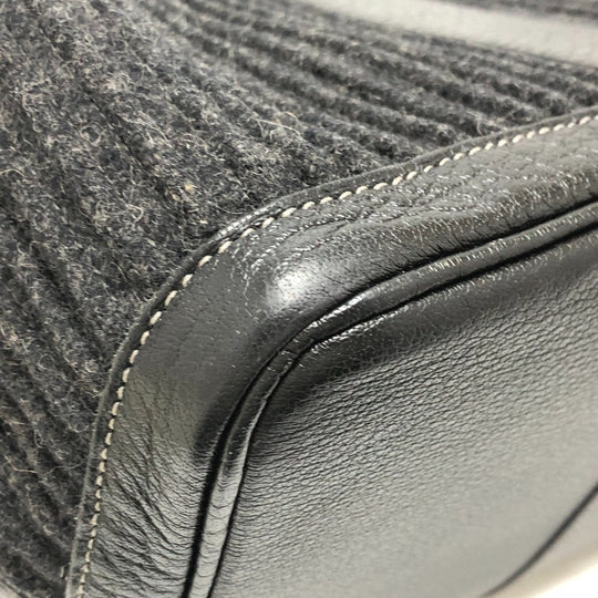 HERMES Tote Bag Felt leather gray Garden party PM Women Used Authentic