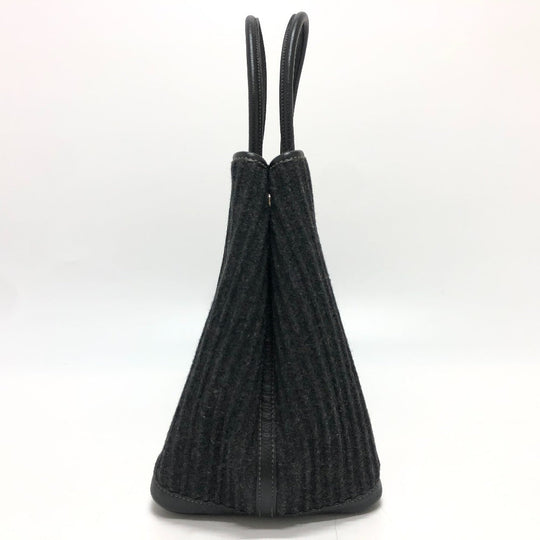 HERMES Tote Bag Felt leather gray Garden party PM Women Used Authentic