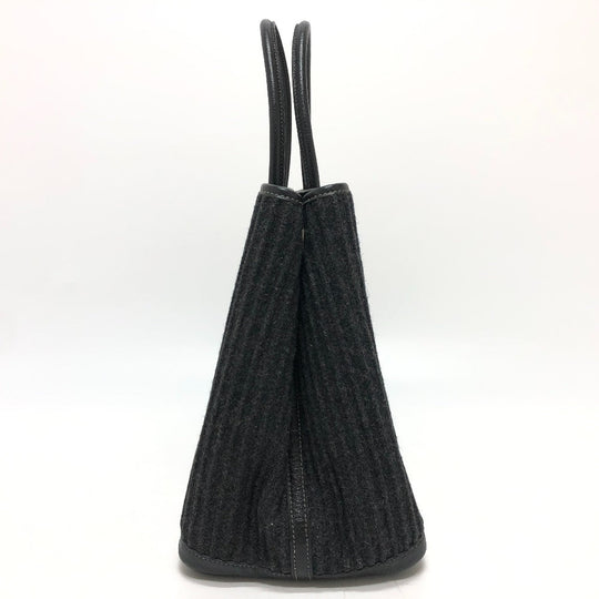HERMES Tote Bag Felt leather gray Garden party PM Women Used Authentic