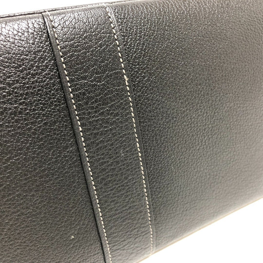 HERMES Tote Bag Felt leather gray Garden party PM Women Used Authentic