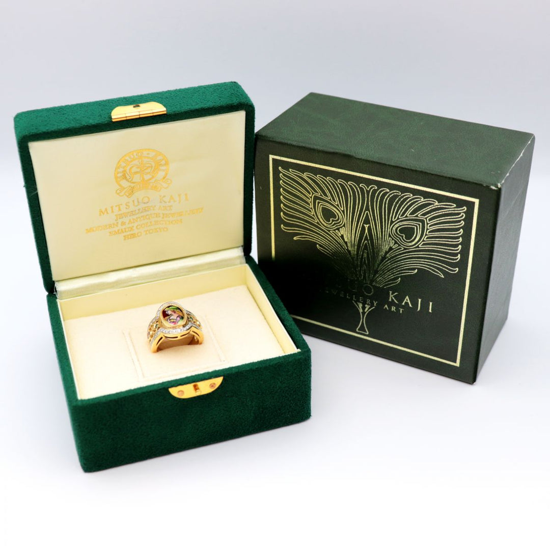 MITSUO KAJI Ring Pt900�“ , K18YG�“ Multi Women Used Authentic