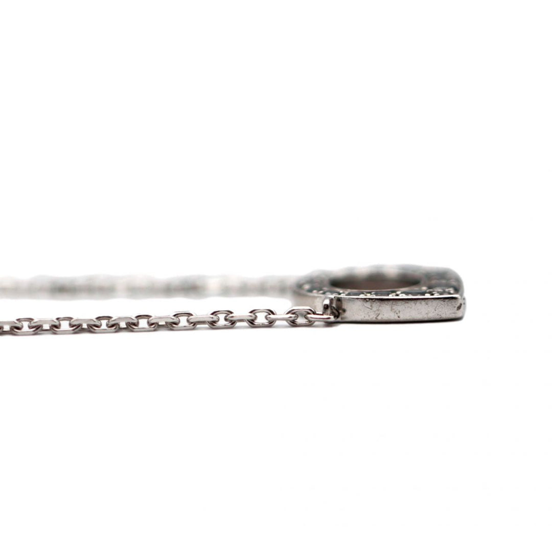 FRED Necklace AU750(K18WG), Black Diamond black Women Used Authentic