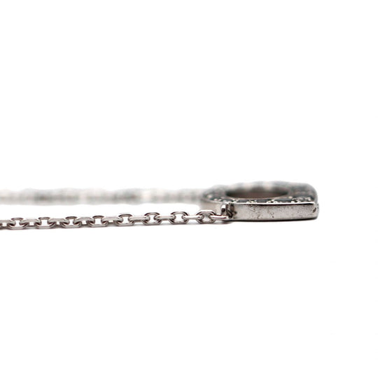 FRED Necklace AU750(K18WG), Black Diamond black Women Used Authentic