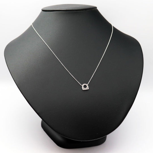 FRED Necklace AU750(K18WG), Black Diamond black Women Used Authentic