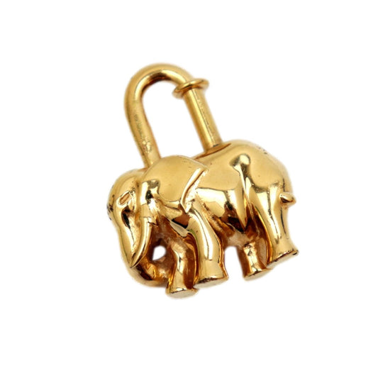 HERMES charm Gold Plated gold Women Used Authentic