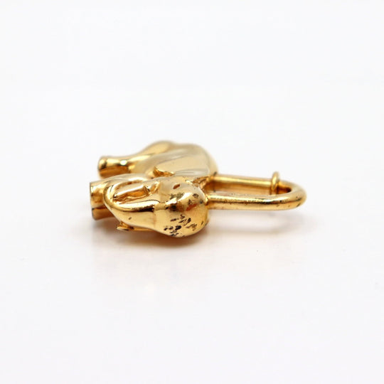 HERMES charm Gold Plated gold Women Used Authentic