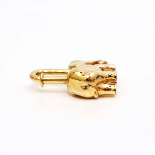 HERMES charm Gold Plated gold Women Used Authentic